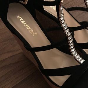 Black Wedges Shoedazzle